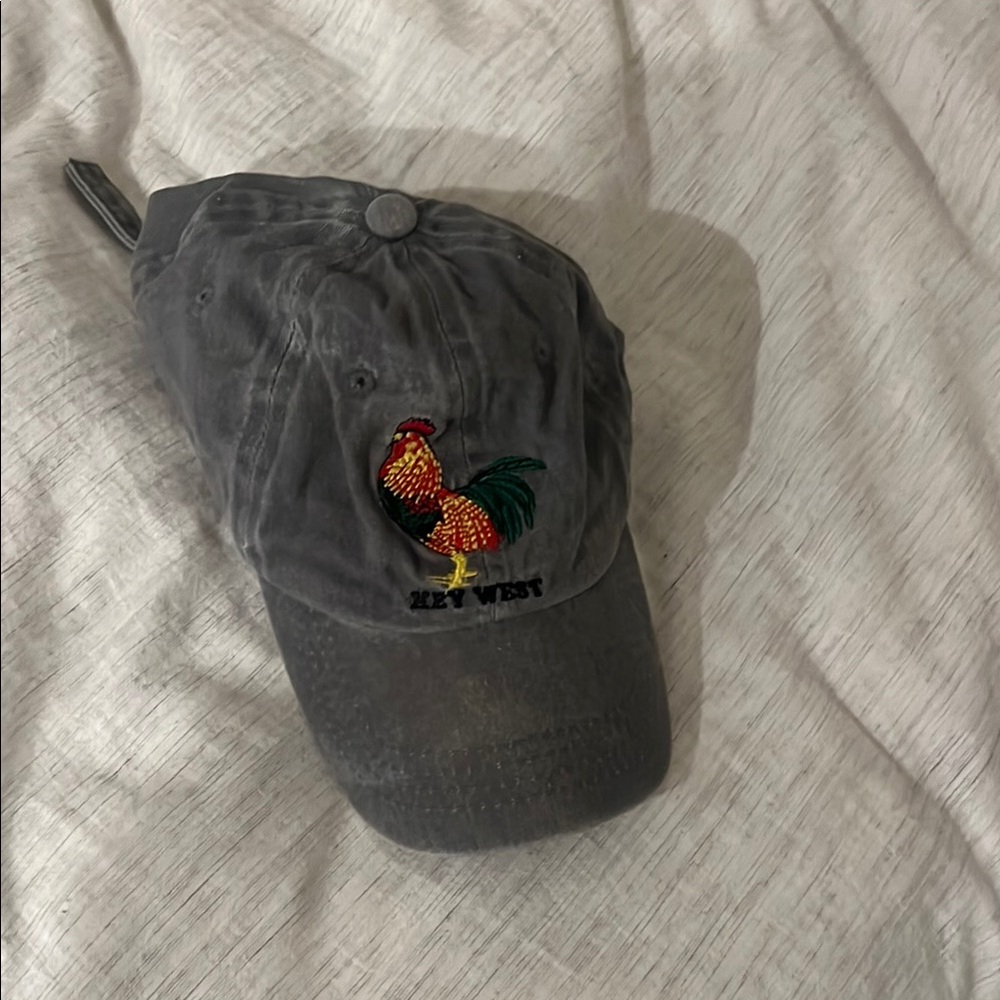 Hey Y'all Gray Cap with Rooster Embroidery